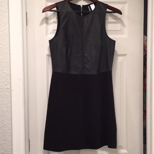 H&M Faux Leather Black Party Dress. Like new!